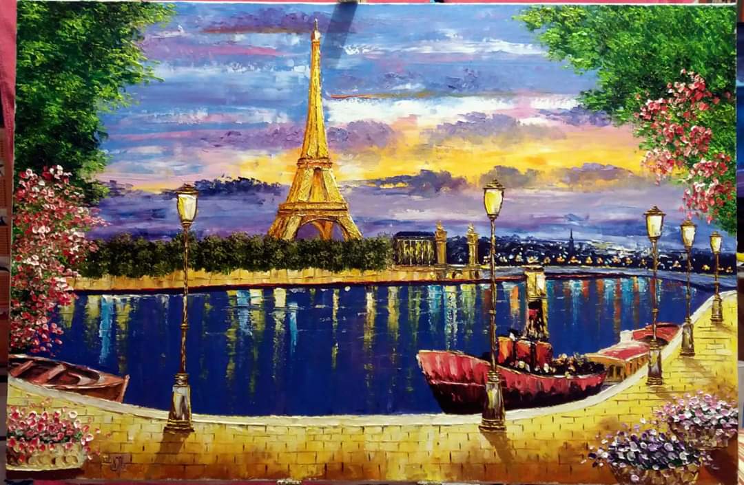 Fictional Paris Painting